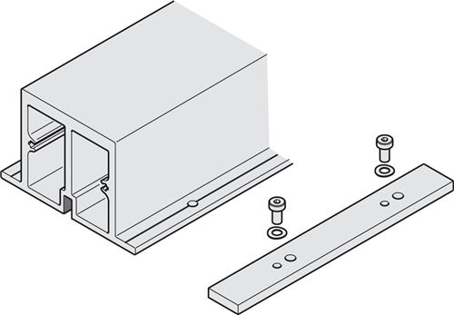 Tay nắm gia cố cho ray trượt, cho các hệ thống đôi tối đa 2,800 mm không có vách giữa, Mã số 408.30.970