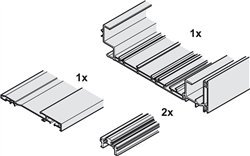 Bộ ray, cho Finetta F-Flush53 50A, Mã số 406.11.690