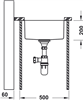 Chậu bếp, Inox, HS20-SSN1S50, Mã số 567.20.227