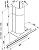 Máy hút mùi gắn tường, Mặt kính đen, điều khiển cảm ứng điện tử, 90 cm, Mã số 535.82.203