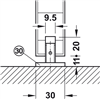 Bộ các thành phần, Slido D-Line11 80P, bộ phụ kiện không có ray trượt, Mã số 940.83.008