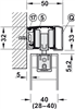 Bộ các thành phần, Slido D-Line11 120I, bộ phụ kiện không có ray trượt, Mã số 941.25.045