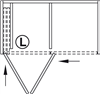 Cửa trượt xếp bằng gỗ, HAWA Folding Concepta 25, bộ, bản lề với cơ chế đóng giảm chấn, Mã số 408.31.011