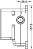 Hộp cho Vòi nóng lạnh nhà tắm/ vòi sen lắp âm, Vỏ bằng đồng, nhựa, Mã số 485.60.990