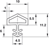 Ron cửa, Đệm khí cho cửa, chiều ngang ron 10 mm, Mã số 950.51.200