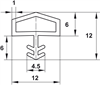 Ron cửa, Đệm khí cho cửa, chiều ngang ron 12 mm, Mã số 950.51.201