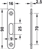 Thân khoá, Cho cửa trượt, có móc khóa, Startec, phòng tắm/nhà vệ sinh, Mã số 911.26.523