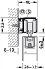 Bộ các thành phần, Slido D-Line11 120I, bộ phụ kiện không có ray trượt, Mã số 941.25.046