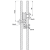 Phụ kiện cửa trượt, Bộ phụ kiện với ray trượt 2000 mm, Mã số 981.06.320