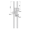 Bộ phụ kiện với ray trượt 2000 mm, Cho Cửa trượt phòng tắm (Vuông), Mã số 981.71.101