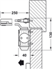 Thiết bị đóng cửa tự động lắp nổi, DCL15, không có chức năng giữ cửa, Mã số 931.84.623