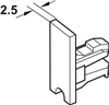 Bánh xe, Häfele Slido Design 25 IF G, Lọt lòng, trượt vào và siết chặt, Mã số 415.13.104