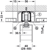 Bộ các thành phần, Slido D-Line11 120C, bộ phụ kiện không có ray trượt, Mã số 941.02.047