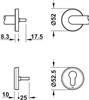 Bộ phận rời: Các bộ thiết bị khóa cửa thông minh DT 700 và DT 710, cho DT 700 và DT 710, Mã số 917.63.603