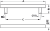 Tay nắm tủ, tay nắm có đế, tròn, có 2 đế, Mã số 155.01.407