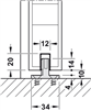 Bộ các thành phần, cho Cửa trong nhà, Bộ phụ kiện cho 1 cửa, HAWA-Junior 80, Mã số 940.80.001