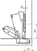 Bản lề âm, giảm chấn, Metalla SM 165°, Mã số 315.02.751