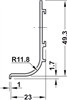 Tay nắm dạng thanh âm, ngang, dùng cho cửa tủ không tay nắm, nhôm, Mã số 126.37.900