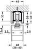 Bộ các thành phần, Slido D-Line11 120C, bộ phụ kiện không có ray trượt, Mã số 941.02.047