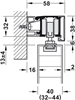 Bộ các thành phần, Slido D-Line11 120C, bộ phụ kiện không có ray trượt, Mã số 941.02.049