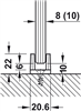 Phụ kiện cửa trượt, Cho Häfele Slido Classic 120-N, bộ phụ kiện không bao gồm ray trượt, Mã số 941.25.125