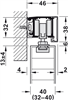 Bộ các thành phần, Slido D-Line11 120C, bộ phụ kiện không có ray trượt, Mã số 941.02.047