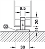 Bộ các thành phần, Slido D-Line11 120I, bộ phụ kiện không có ray trượt, Mã số 941.25.046