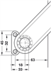 Tay nâng, Bas Häfele H 1.5 lắp phía trước cho cánh tủ, hoàn toàn bằng nhựa, bộ 1 chiếc, Mã số 372.39.601