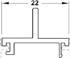 Vỏ cho thanh kết nối tường, Màu bạc anode tự nhiên, chiều dài: 6000 mm, Mã số 403.75.426